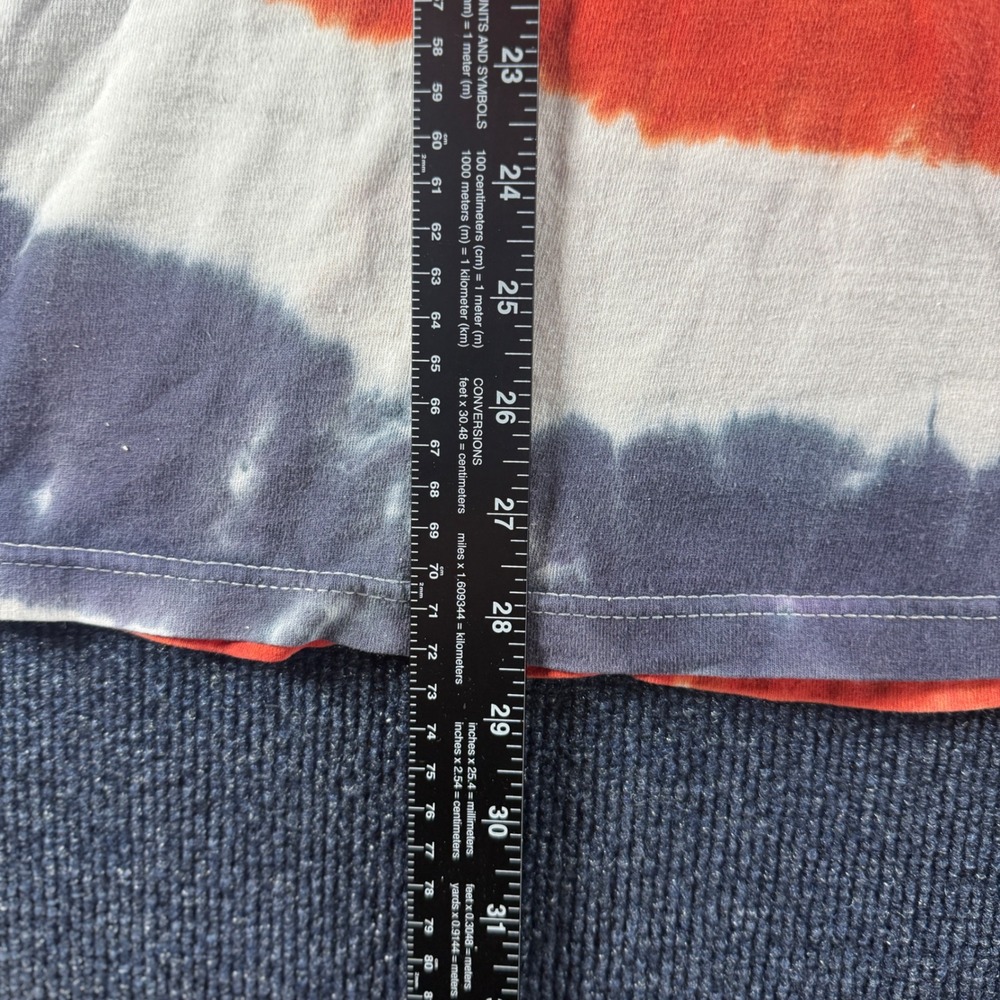 Chicago Bears Fruit of the Loom Tie Dye Long Sleeve Shirt Mens XL Orange Blue - Picture 3 of 5